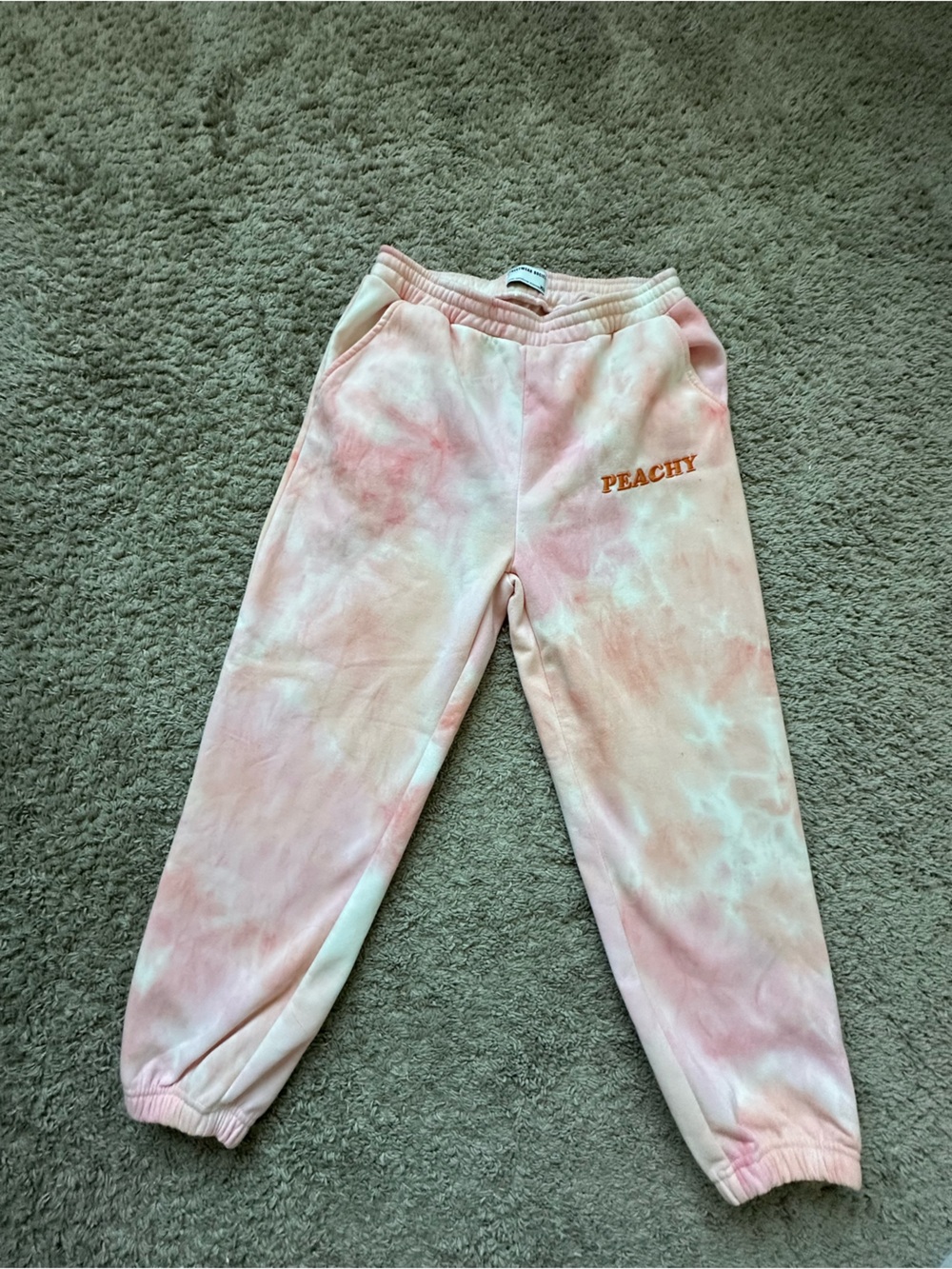 Streetwear Society Pink & Peach Tie-Dye Jogger Pants